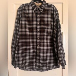 Eddie Bauer, Tall large navy plaid shirt
